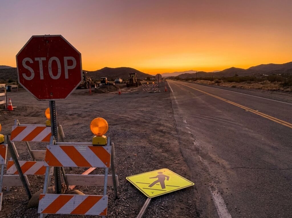 Road conditions and travel alerts shared by travellers through a community noticeboard